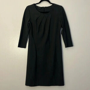 Lafayette 148 New York | charcoal gray midi dress Women’s size 6 Stretch office